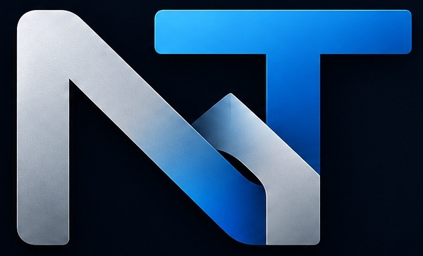 Silver and blue NT monogram